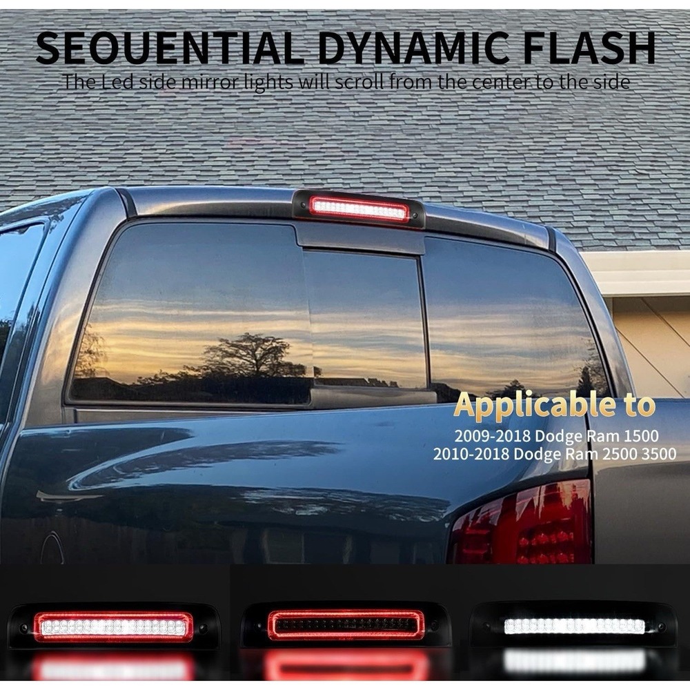 LED 3rd Brake Light Cargo Lamp for Ram 1500-5500 2010-2018 Replace 55372082AF - Picture 2 of 6